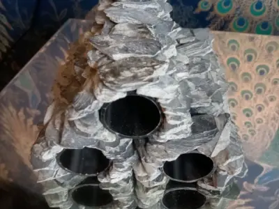 3x slate Plec breeding caves hides Pleco catfish shrimp spawning